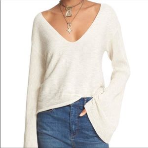 Free People “Starman” Rib Knit Pullover